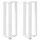  2 db fehér, T-alakú acél konzolasztal láb 25x28x(72-73) cm
