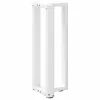  2 db fehér, T-alakú acél konzolasztal láb 25x28x(72-73) cm