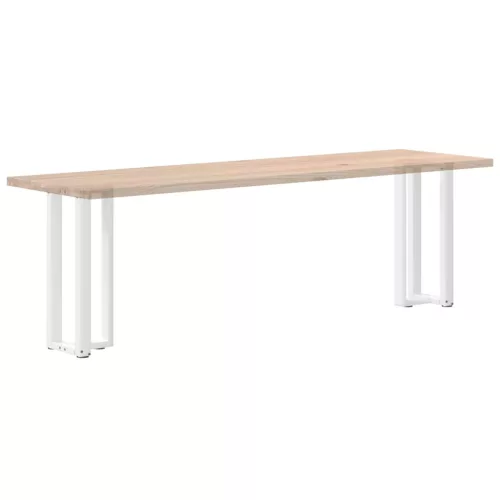  2 db fehér, T-alakú acél konzolasztal láb 25x28x(72-73) cm