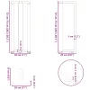 2 db fehér, T-alakú acél konzolasztal láb 25x28x(72-73) cm