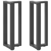  2 db antracitszürke T-alakú acél konzolasztal láb 25x28x(72-73) cm