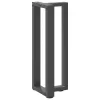  2 db antracitszürke T-alakú acél konzolasztal láb 25x28x(72-73) cm
