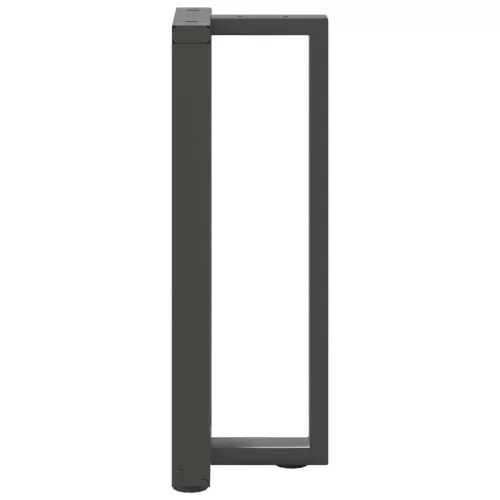  2 db antracitszürke T-alakú acél konzolasztal láb 25x28x(72-73) cm