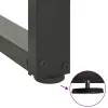  2 db antracitszürke T-alakú acél konzolasztal láb 25x28x(72-73) cm