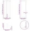 2 db antracitszürke T-alakú acél konzolasztal láb 25x28x(72-73) cm
