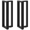  2 db fekete, T-alakú acél konzolasztal láb 38x25x(72-73) cm