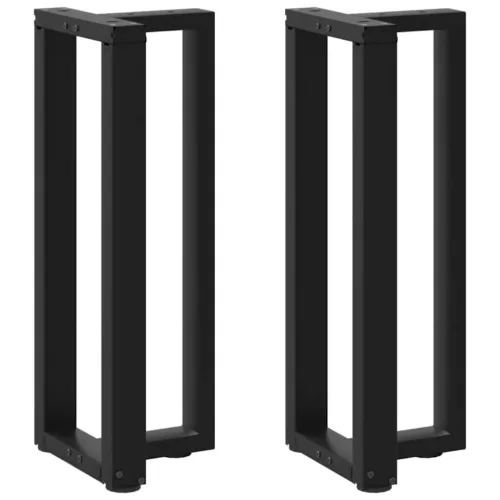  2 db fekete, T-alakú acél konzolasztal láb 38x25x(72-73) cm