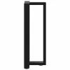  2 db fekete, T-alakú acél konzolasztal láb 38x25x(72-73) cm