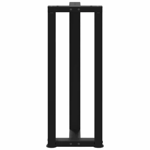  2 db fekete, T-alakú acél konzolasztal láb 38x25x(72-73) cm