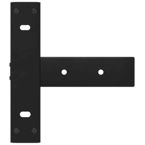  2 db fekete, T-alakú acél konzolasztal láb 38x25x(72-73) cm