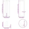  2 db fekete, T-alakú acél konzolasztal láb 38x25x(72-73) cm