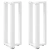  2 db fehér, T-alakú acél konzolasztal láb 38x25x(72-73) cm