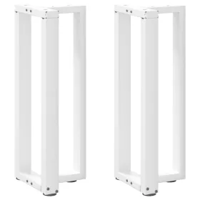   2 db fehér, T-alakú acél konzolasztal láb 38x25x(72-73) cm