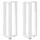  2 db fehér, T-alakú acél konzolasztal láb 38x25x(72-73) cm