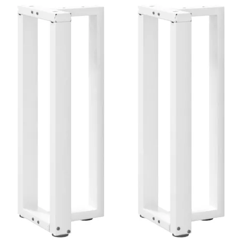  2 db fehér, T-alakú acél konzolasztal láb 38x25x(72-73) cm