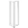  2 db fehér, T-alakú acél konzolasztal láb 38x25x(72-73) cm