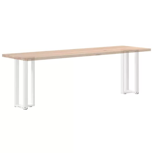  2 db fehér, T-alakú acél konzolasztal láb 38x25x(72-73) cm