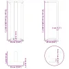  2 db fehér, T-alakú acél konzolasztal láb 38x25x(72-73) cm