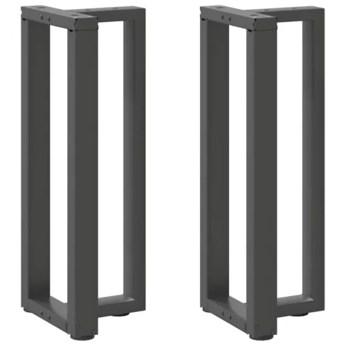  2 db antracitszürke T-alakú acél konzolasztal láb 38x25x(72-73) cm