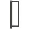  2 db antracitszürke T-alakú acél konzolasztal láb 38x25x(72-73) cm