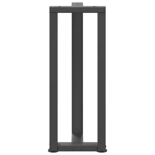 2 db antracitszürke T-alakú acél konzolasztal láb 38x25x(72-73) cm