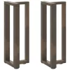  2 db fekete, T-alakú acél konzolasztal láb 38x25x(72-73) cm