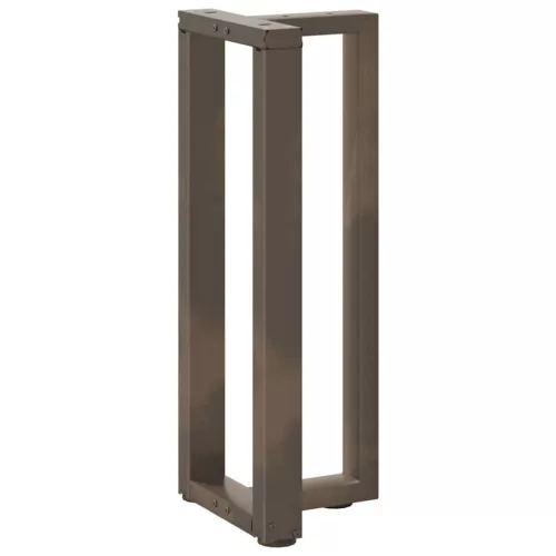  2 db fekete, T-alakú acél konzolasztal láb 38x25x(72-73) cm