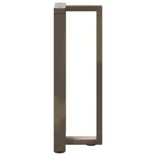  2 db fekete, T-alakú acél konzolasztal láb 38x25x(72-73) cm