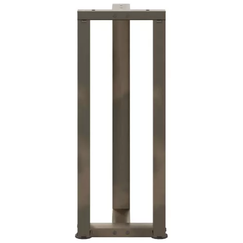  2 db fekete, T-alakú acél konzolasztal láb 38x25x(72-73) cm