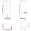  2 db fekete, T-alakú acél konzolasztal láb 38x25x(72-73) cm