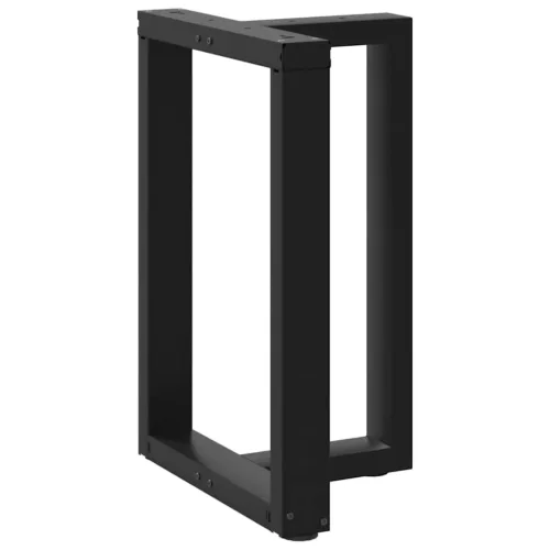  2 db fekete, T-alakú acél étkezőasztal láb 50x35x(72-73) cm
