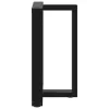  2 db fekete, T-alakú acél étkezőasztal láb 50x35x(72-73) cm
