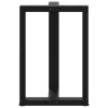  2 db fekete, T-alakú acél étkezőasztal láb 50x35x(72-73) cm