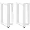  2 db fehér, T-alakú étkezőasztal láb 50x35x(72-73) cm acél étkezőasztal láb