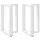  2 db fehér, T-alakú étkezőasztal láb 50x35x(72-73) cm acél étkezőasztal láb