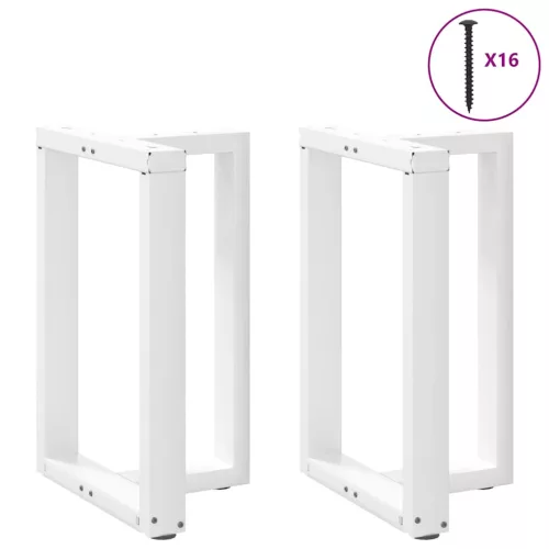  2 db fehér, T-alakú étkezőasztal láb 50x35x(72-73) cm acél étkezőasztal láb