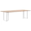  2 db fehér, T-alakú étkezőasztal láb 50x35x(72-73) cm acél étkezőasztal láb