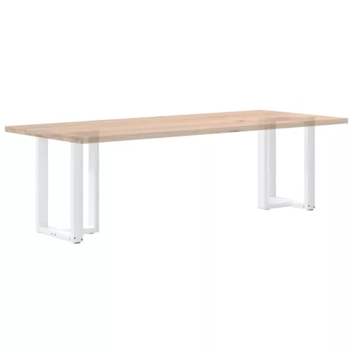  2 db fehér, T-alakú étkezőasztal láb 50x35x(72-73) cm acél étkezőasztal láb