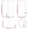 2 db fehér, T-alakú étkezőasztal láb 50x35x(72-73) cm acél étkezőasztal láb