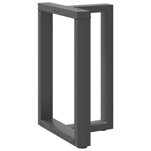  2 db antracitszürke, T-alakú acél étkezőasztal láb 50x35x(72-73) cm