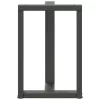 2 db antracitszürke, T-alakú acél étkezőasztal láb 50x35x(72-73) cm