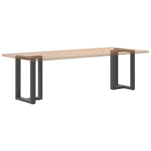  2 db antracitszürke, T-alakú acél étkezőasztal láb 50x35x(72-73) cm