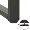  2 db antracitszürke, T-alakú acél étkezőasztal láb 50x35x(72-73) cm