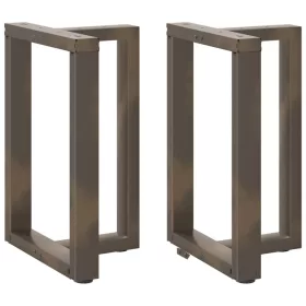    2 db fekete, T-alakú acél étkezőasztal láb 50x35x(72-73) cm