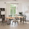  2 db fekete, T-alakú acél étkezőasztal láb 50x35x(72-73) cm