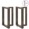  2 db fekete, T-alakú acél étkezőasztal láb 50x35x(72-73) cm