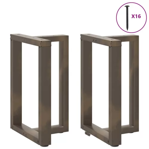  2 db fekete, T-alakú acél étkezőasztal láb 50x35x(72-73) cm