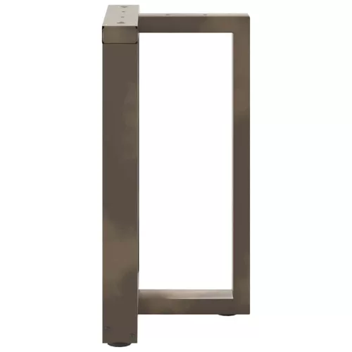  2 db fekete, T-alakú acél étkezőasztal láb 50x35x(72-73) cm