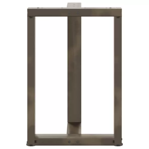  2 db fekete, T-alakú acél étkezőasztal láb 50x35x(72-73) cm