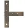  2 db fekete, T-alakú acél étkezőasztal láb 50x35x(72-73) cm